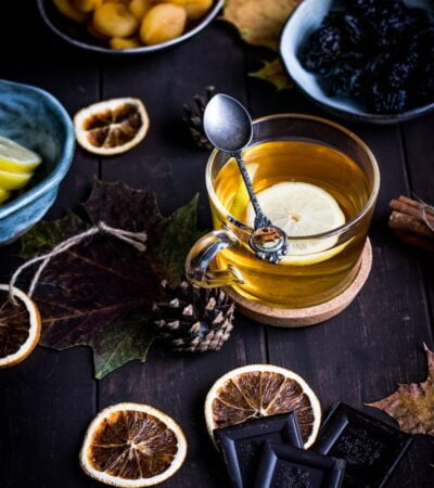 clear glass teacup on table