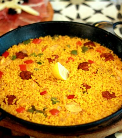 fried rice on black cooking pan