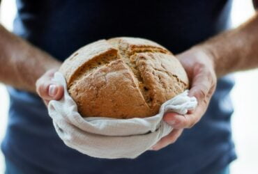 person holding pastry